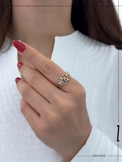 انگشتر نگین باگتی مولتی کالر