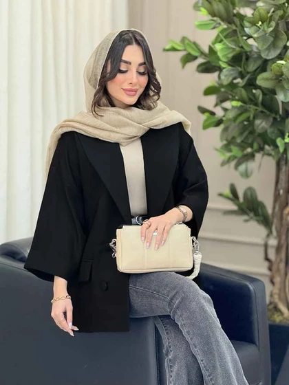 مانتو چهار دکمه آستین پاکتی