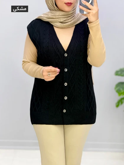 ژیله جلودکمه بافت هامون کد 225601