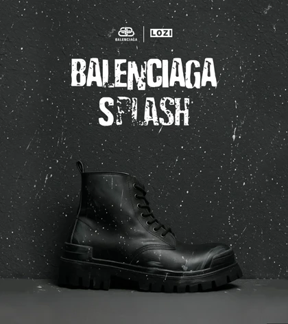 بوت مردانه مشکی BALENCIAGA Splash مدل 6747