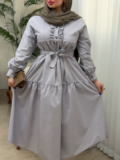 پیراهن داکرون جلو دکمه 3746