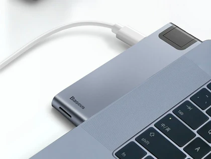 هاب 7 پورت تایپ سی بیسوس Baseus Thunderbolt 7 in 1 HUB 100W CAHUB-L0G