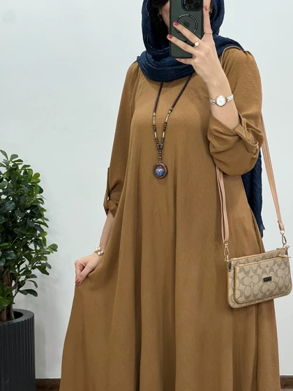 پیراهن مانتویی بلند دلفان