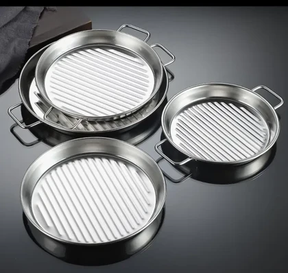 تابه گریل استیل نقره ای