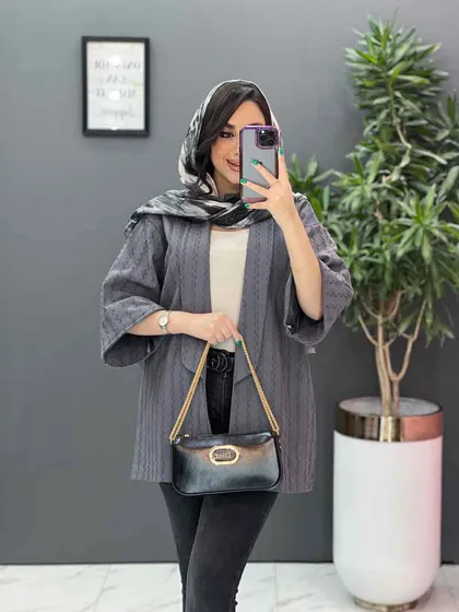 مانتو کوک دوزی آستین پاکتی