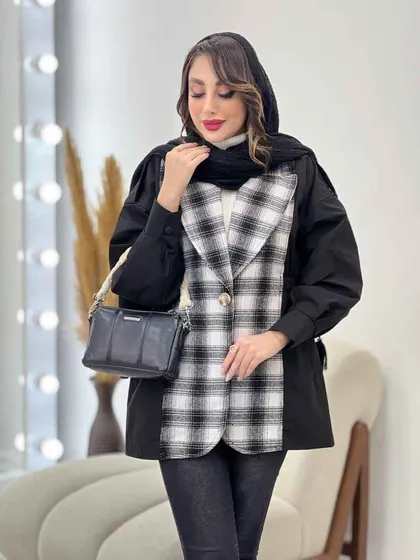 بارانی ترکیبی بغل کش