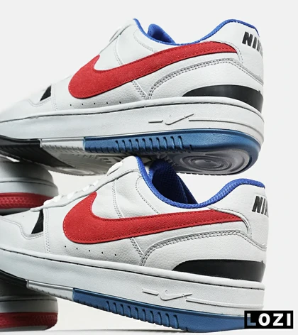 کفش کتانی بزرگ پا مشکی سفید آبی قرمز نایک Nike Gama Force Sail