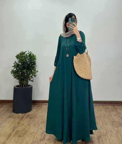 پیراهن مانتویی بلند دلفان