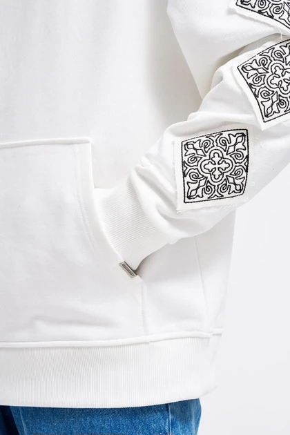 patchd patchd قومی ecru hoodie M3551