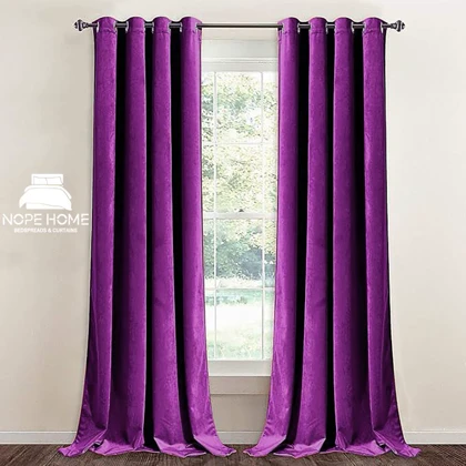 پرده آماده مخمل ویولت