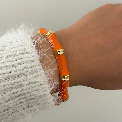 بنگل طرح بامبو باریک میناکاری کد 884