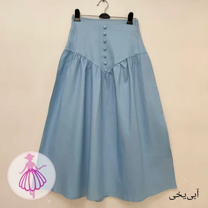 دامن جین کمرگنی بلند وارداتی