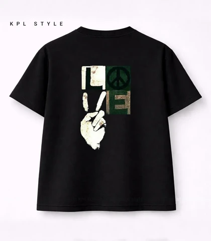 تیشرت باکسی یونیسکس طرح LOVE کد 1397