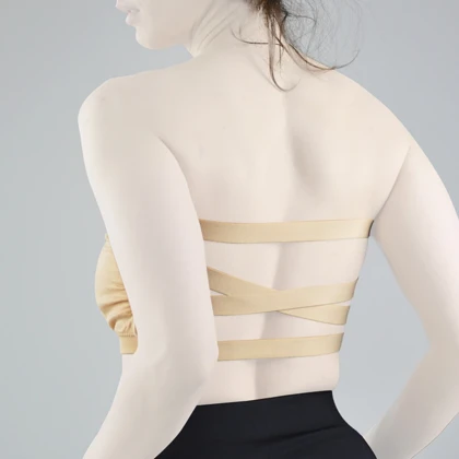 دکلته ورزشی زنانه مدل 4C0428 نخودی