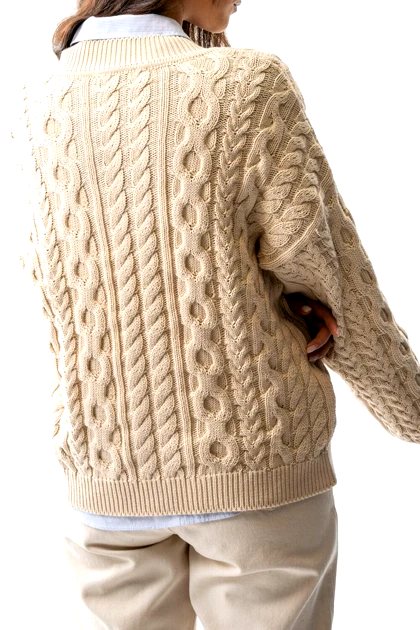 ژاکت بافت برجسته زنانه