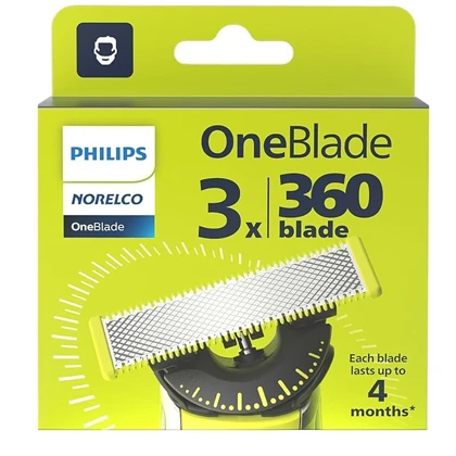 تیغ یدک وان بلید فیلیپس Philips مدل QP430/50 بسته 3 عددی