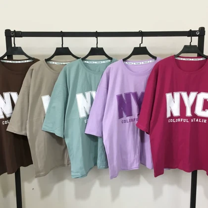 تیشرت باکسی زنانه طرح NYC
