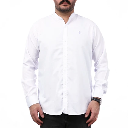 پیراهن آستین بلند راه راه یقه دیپلمات مردانه مدل 6102063