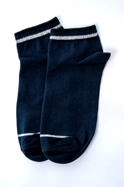 جوراب ساق کوتاه بیسیک خط‌دار مردانه