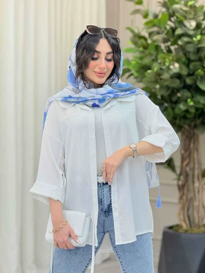 شومیز سر آستین دو دکمه