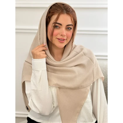 روسری نخی ساده درختی دوردوخت