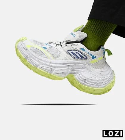 کفش کتانی سفید آبی سبز BALENCIAGA 10XL