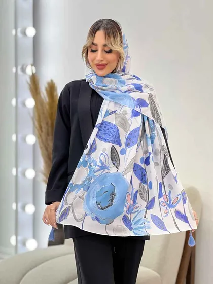 شال طرح گل آفتاب گردان