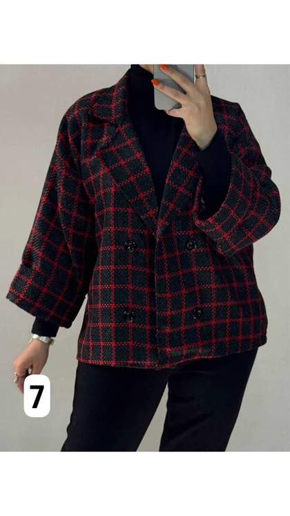 کت باکسی چهارخونه 66280