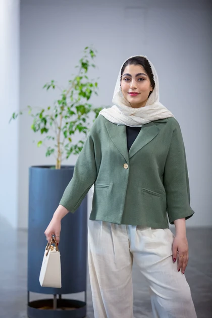 مانتو کت لینن کنفی جیب فیلتاب