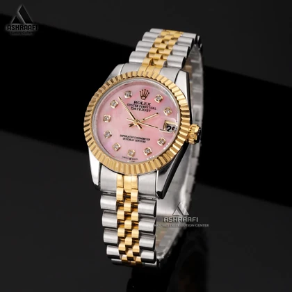 ساعت رولکس زنانه صفحه صورتی Rolex DateJust PN1