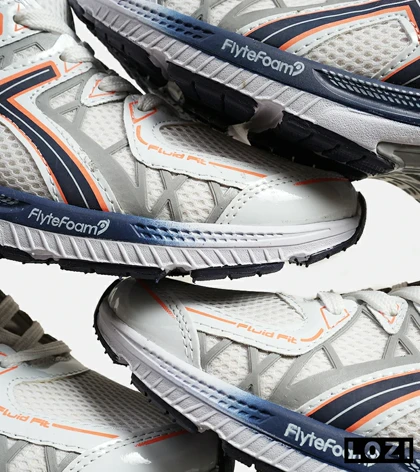 کفش کتانی بزرگ پا سفید طوسی نارنجی ASICS KAYANO 20