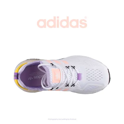 کتانی پیاده روی زنانه آدیداس سفید/رنگی - Adidas ZX 2K Boost White/Pink-Yellow-Purple