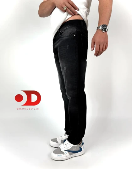 شلوار سایز بزرگ مام فیت مشکیذغالی مردانه 36-40