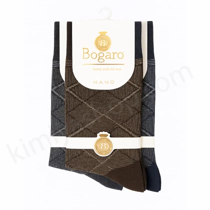 جوراب مردانه نانو بوگارو – لوکس، ضدباکتری، نخ پنبه‌ای