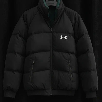 کاپشن برزنتی باکسی مردانه مشکی قرمز دو رو