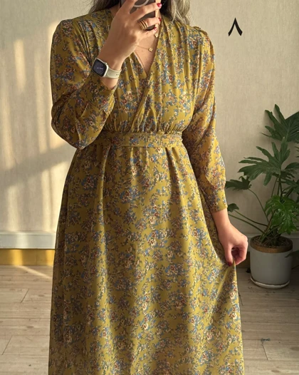 پیراهن حریر گلشید 2