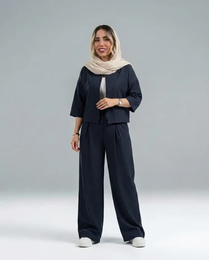 ست کت و شلوار سیلک زنانه مدل شفق