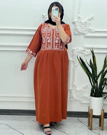 پیراهن ساحلی لینن طرح الهه 1398