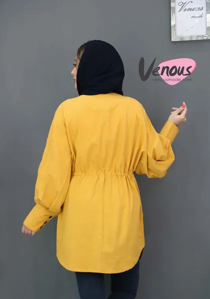 مانتو کمرگت جلو جیب