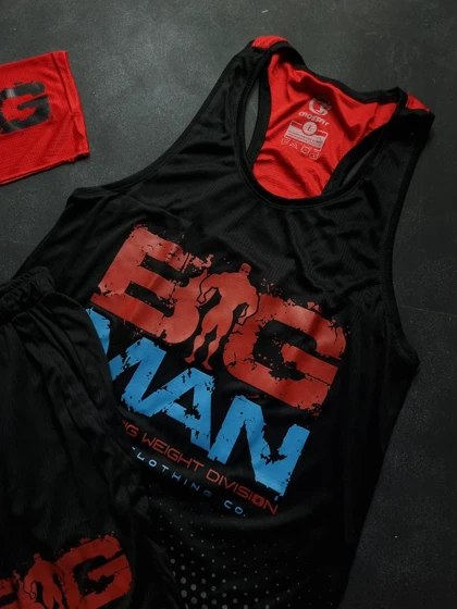 ست تاپ + شلوارک + اسکارف بیگ من مشکی قرمز