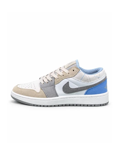 کفش کتانی مردانه مدل نایکی جردن سفید طوسی کرم Nike jordan