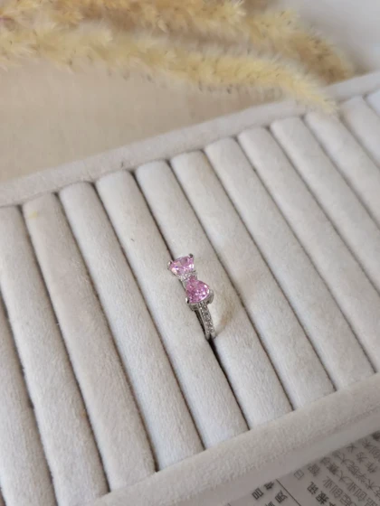 انگشتر پاپیون صورتی