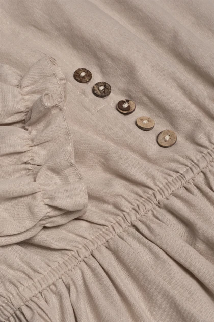 پیراهن لینن بلند - 9112