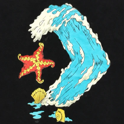 تیشرت کانورس استار اقیانوس مشکی/ Converse-Star Chevron Ocean T-Shirt