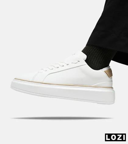 کفش اسنیکرزمردانه سفید کرم PULL & BEAR