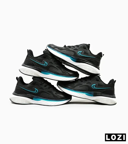 کفش کتانی مردانه مشکی آبی Nike air max pluse