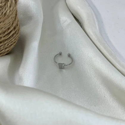 انگشتر زنانه پا و بند انگشتی مدل پروانه طرح پروانه نقره‌ای