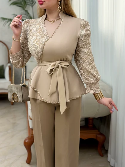 تونیک آستین دانتل 3697