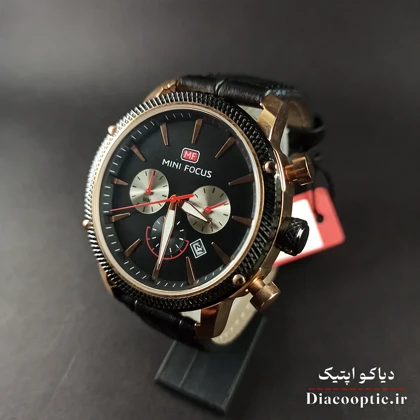 ساعت مچی مردانه اورجینال موتور ژاپنی برند مینی فوکوس سه موتور مدل Mf0010G.01 بند چرم