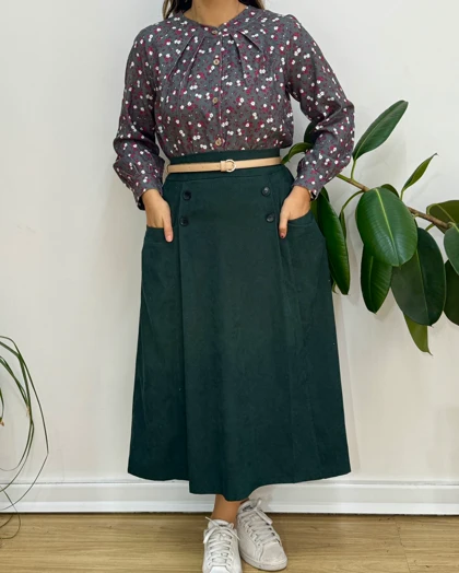 دامن مخمل کبریتی 2